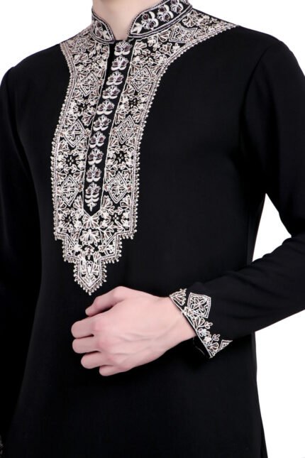 Regal Black Embroidered Kurta Set